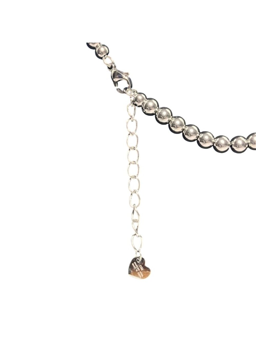 GM Stainless Steel And Purple Rhinestone Necklace (6325) - Picture 6 of 7